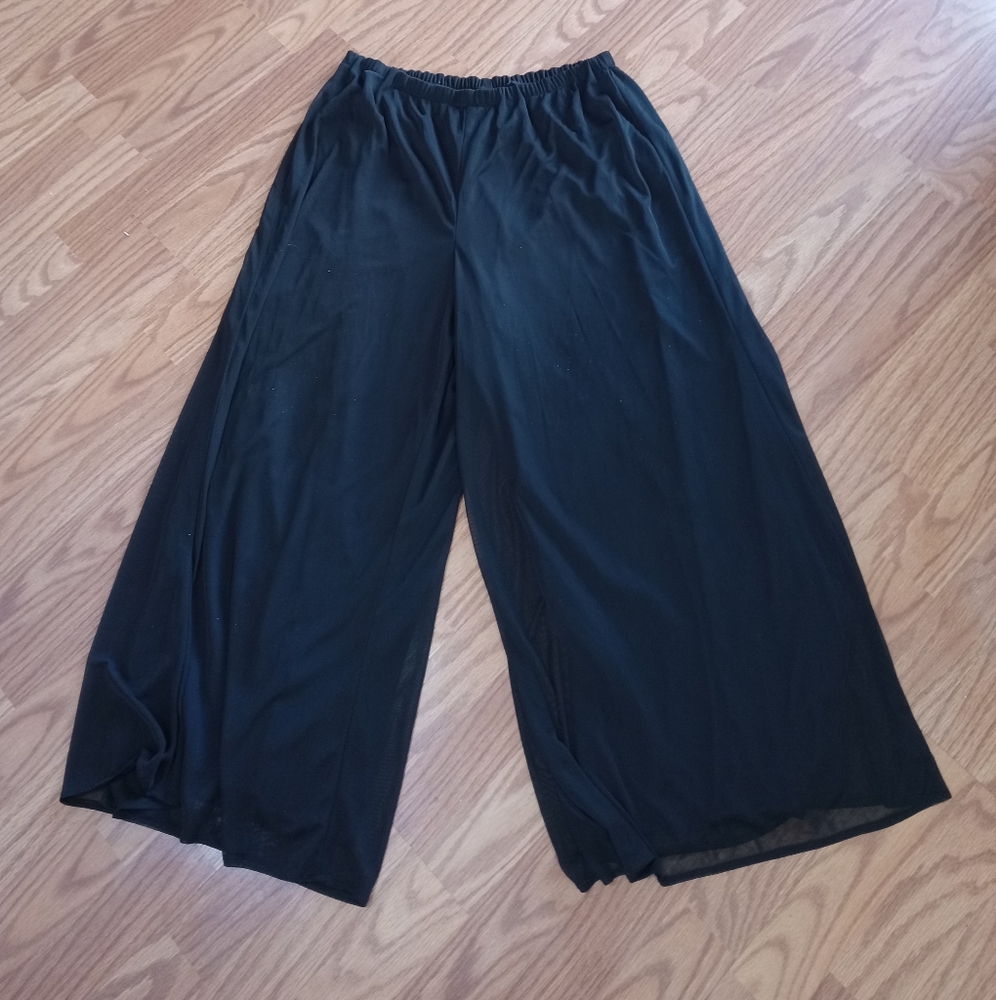 Collection Dressbarn size 18/20 black PALAZZO  pants wide leg